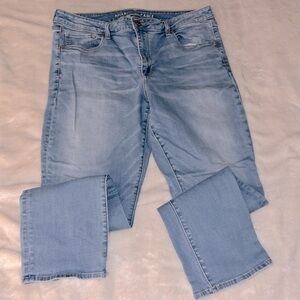 American Eagle Outfitters Light Blue Ankle Jeans